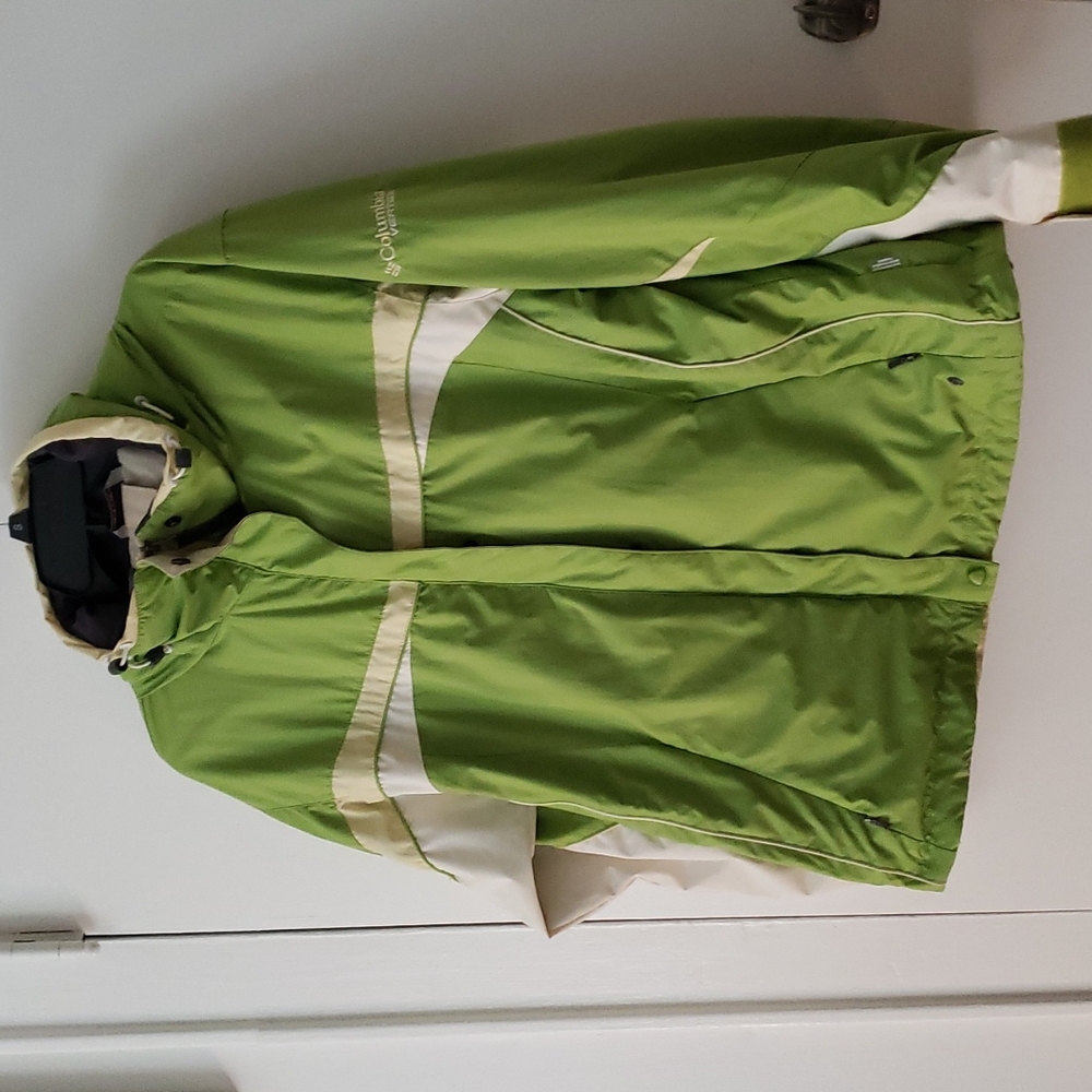 Columbia vertex core jacket only, womens M, green